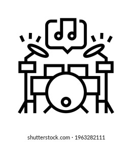 play musical instrument mens leisure line icon vector. play musical instrument mens leisure sign. isolated contour symbol black illustration