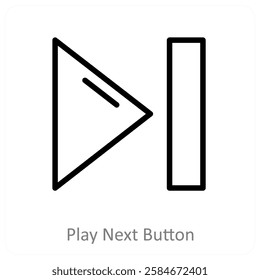 Play Next Button and music icon concept