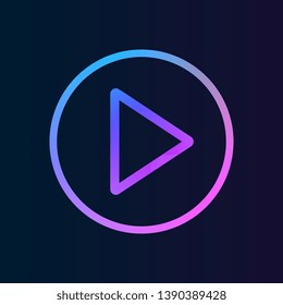 Play nolan icon. Simple thin line, outline vector of web icons for UI and UX, website or mobile application