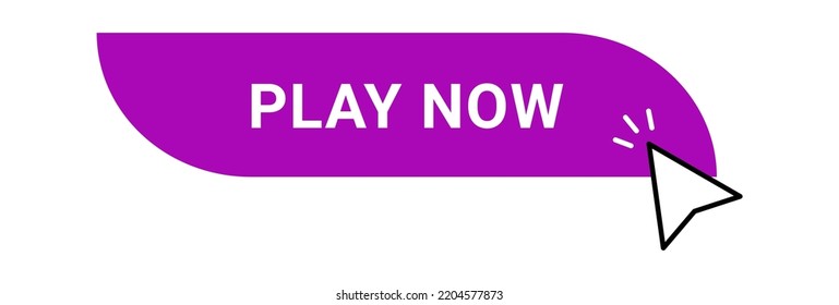 Play now click button Web Design element. Vector illustration