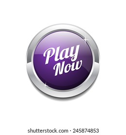 Play Now Purple Vector Icon Button