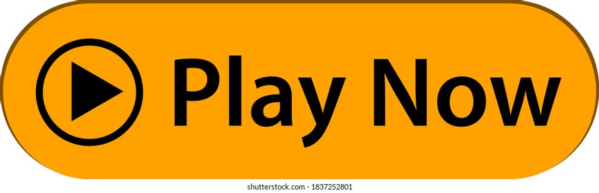 Play Now Rounded Rectangular Button Vector EPS