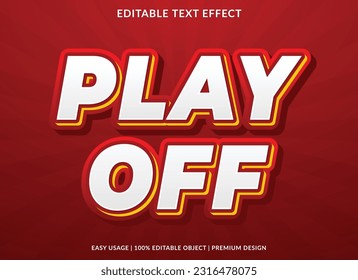 play off editable text effect template with abstract background and 3d style use for business brand and logo