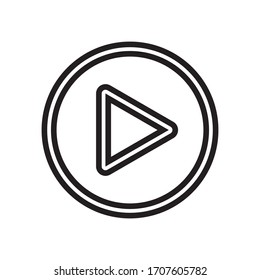 play on video icon logo  design