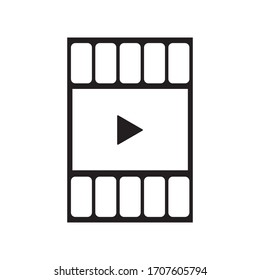 play on video icon logo  design