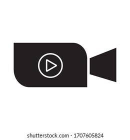 play on video icon logo  design