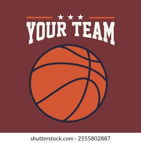 PLAY ON your team, basketball typography graphic design, for t-shirt prints, vector illustration