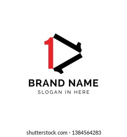 play one logo template design