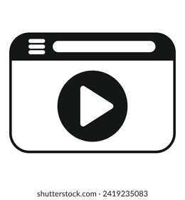 Play online commerce icon simple vector. Web site. Business platform