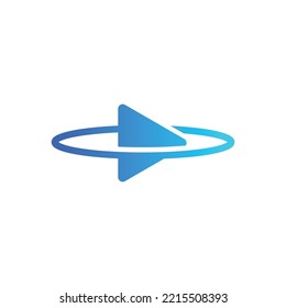Play orbit logo design. Media orbit logo design