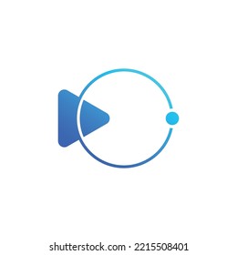 Play orbit logo design. Media orbit logo design