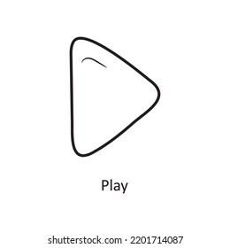 Play outline Icon Design illustration. Media Control Symbol on White background EPS 10 File