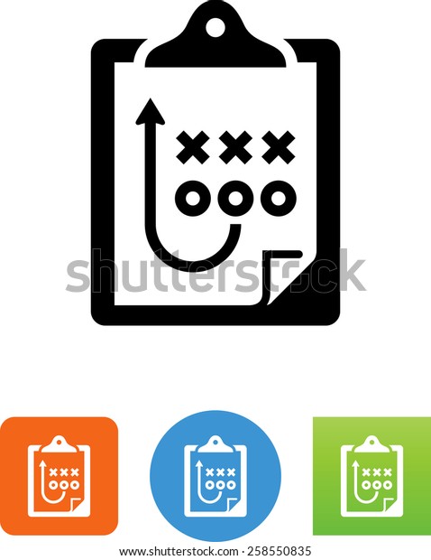 Play Outlined On Clipboard Icon Stock Vector (Royalty Free) 258550835