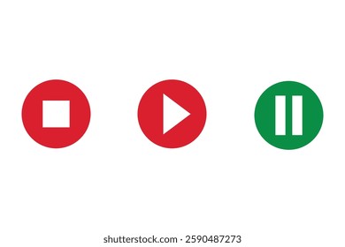 Play and Paus Icons set. Vector. play button