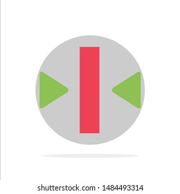 Play, Pause, Back, Media Abstract Circle Background Flat color Icon. Vector Icon Template background
