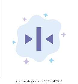 Play, Pause, Back, Media Blue Icon on Abstract Cloud Background. Vector Icon Template background