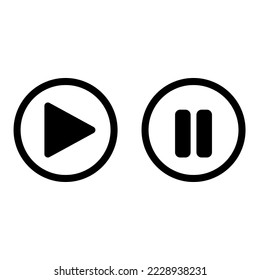 Play and pause button icon.