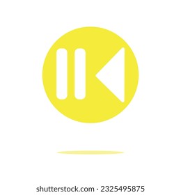 Play and Pause button icon Media player control icon editable stroke, sign, symbol outline line button isolated on white