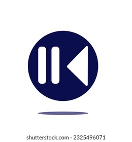 Play and Pause button icon Media player control icon editable stroke, sign, symbol outline line button isolated on white