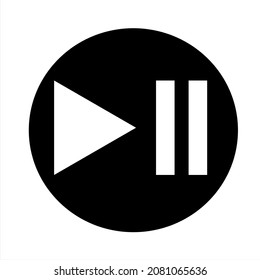 Play Pause button icon vector for graphic design eps10