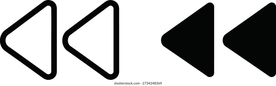 Play and pause button icons in black and white