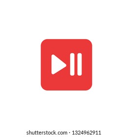 Play pause play button vector