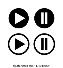 Play Pause Button Vector Icon Video Stock Vector (Royalty Free ...