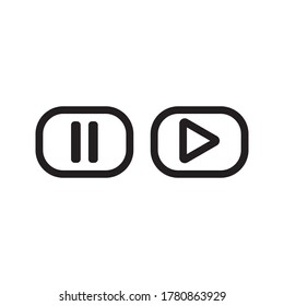 Play and pause button Vector icon. Video play button symbol vector illustration icon editable isolated