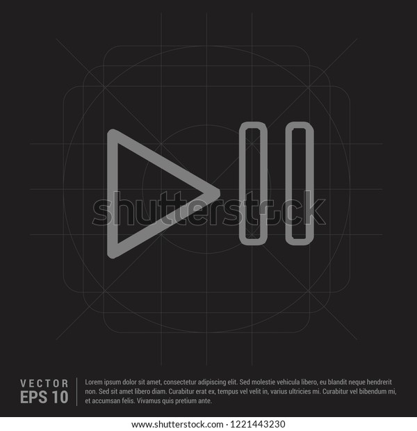 Play Pause Icon Black Creative Background Stock Vector (Royalty Free ...