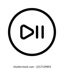 play pause icon. Flat design style for music player. vector illustration