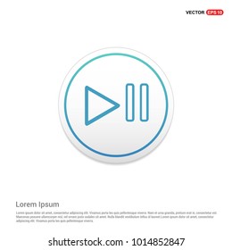 Play pause icon Hexa White Background icon template