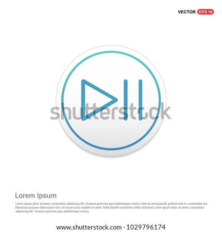 Play pause icon Hexa White Background icon template