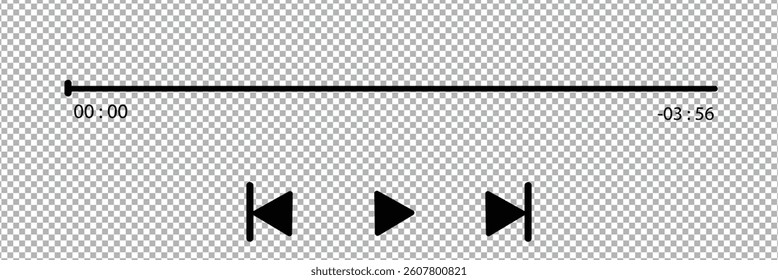 Play and pause icon on transparent background . Vector Illustration .EPS 10 . 
