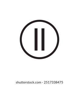 Icono de reproducción y pausa en 
 fondo blanco