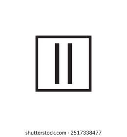 Play and pause icon on 
 white background