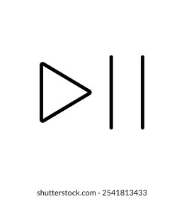Reproducir icono de pausa Vector de contorno para Web ui