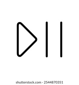 Reproducir icono de pausa Vector de contorno para Web ui