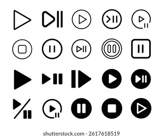 Play Pause Icon, Play Pause Icon Vector