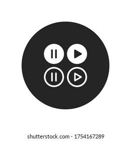 Play and pause icon vector. Play and pause button sign