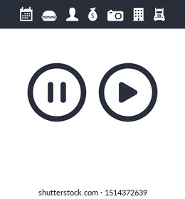 Play Pause Icon Web Mobile Stock Vector (Royalty Free) 1514372639 ...