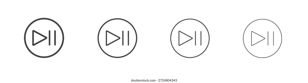 Reproducir iconos de pausa para gráficos y Diseños web.