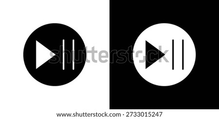 Play pause icons symbol for web and mobile filled vector isolated