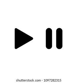 Play and Pause media icons, vector illustration