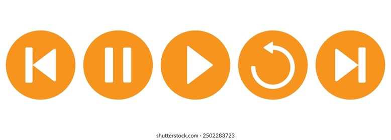 Reproducir, pausar, anterior, siguiente pista, repetir y detener Botones.