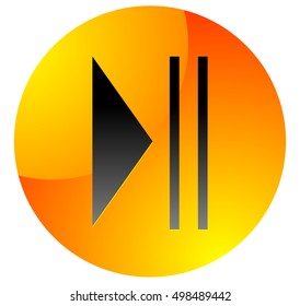 Play Pause vector button
