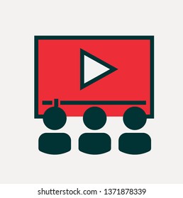 play people vector icon