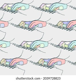 play piano keys hands sketch vector illustration isolated design element isolated