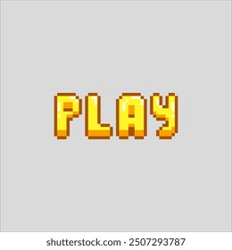 Play, pixel art video game font