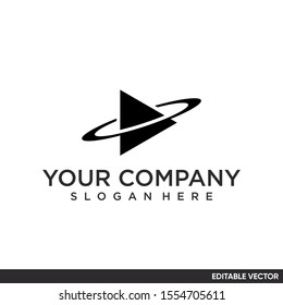Play Planet logo design simple and clever design