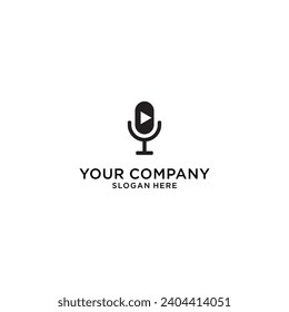 play podcast logo design vector. podcast icon, logo design template